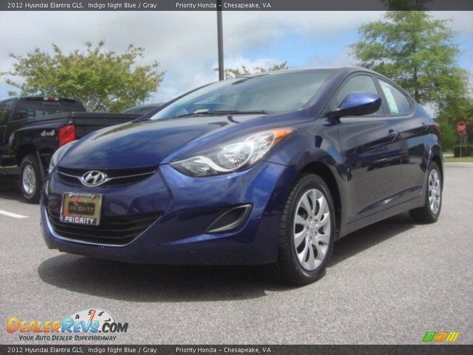 2012 Hyundai Elantra GLS Indigo Night Blue / Gray Photo #1