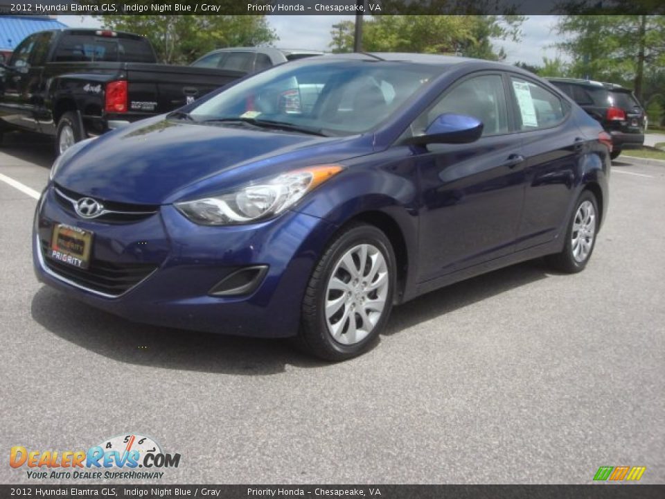 2012 Hyundai Elantra GLS Indigo Night Blue / Gray Photo #2