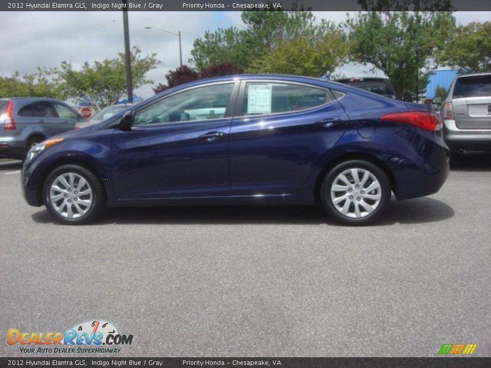 2012 Hyundai Elantra GLS Indigo Night Blue / Gray Photo #3