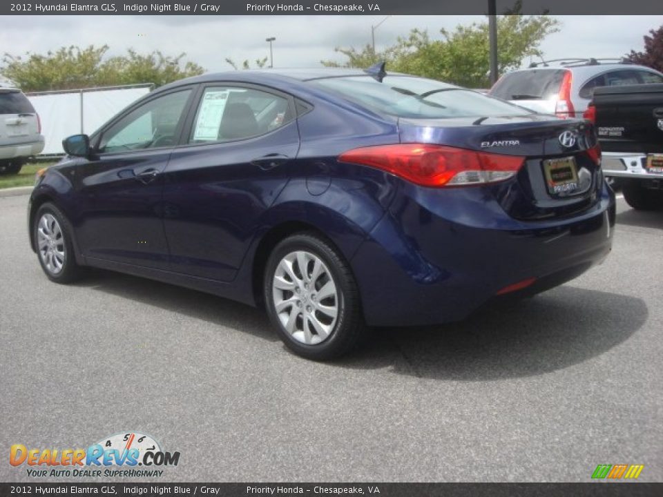 2012 Hyundai Elantra GLS Indigo Night Blue / Gray Photo #4