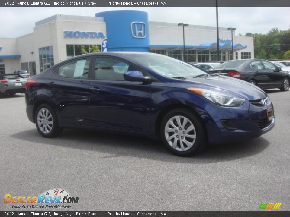 2012 Hyundai Elantra GLS Indigo Night Blue / Gray Photo #6