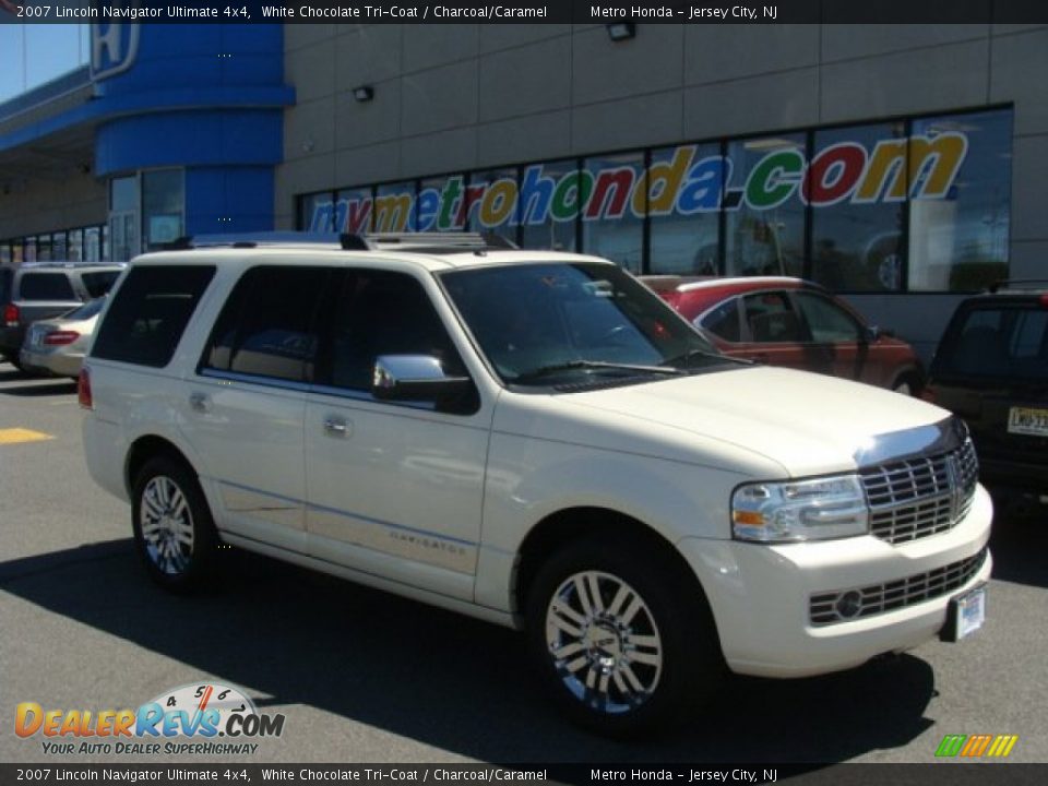 2007 Lincoln Navigator Ultimate 4x4 White Chocolate Tri-Coat / Charcoal/Caramel Photo #1