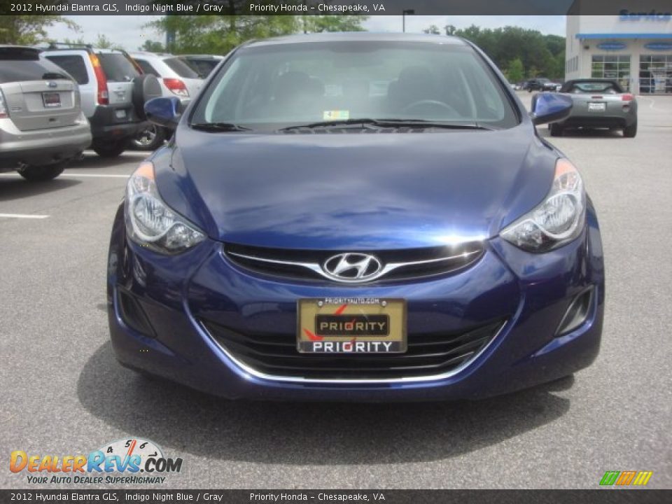 2012 Hyundai Elantra GLS Indigo Night Blue / Gray Photo #7