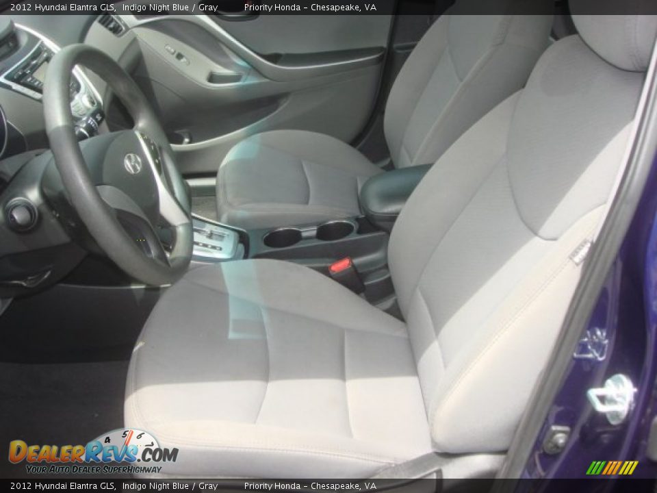 2012 Hyundai Elantra GLS Indigo Night Blue / Gray Photo #8