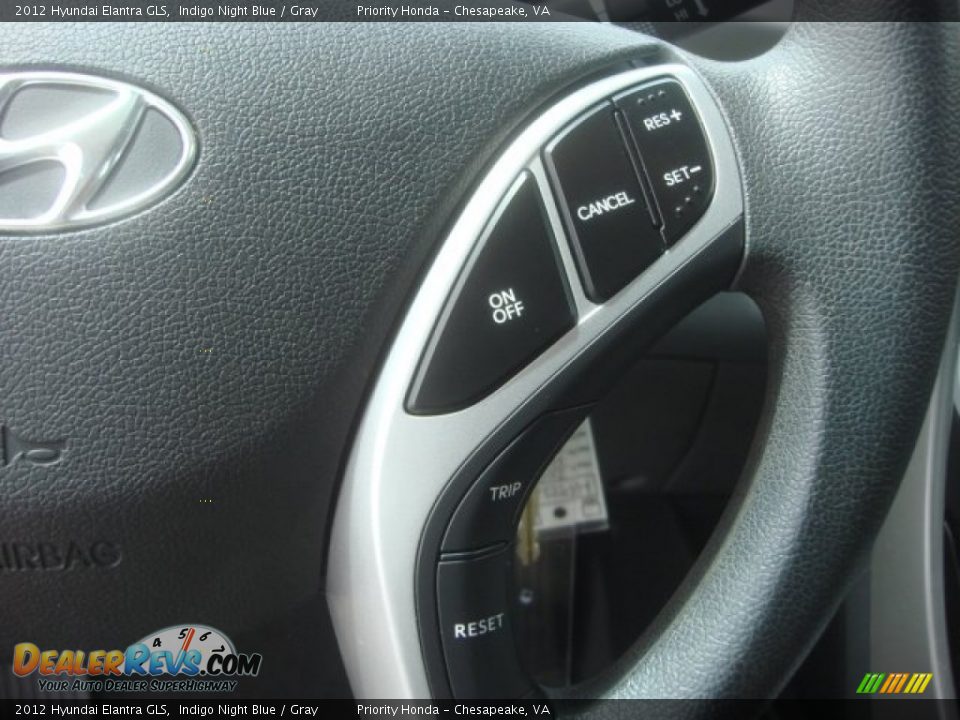 2012 Hyundai Elantra GLS Indigo Night Blue / Gray Photo #20