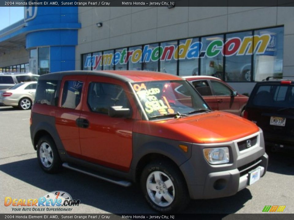 2004 Honda Element EX AWD Sunset Orange Pearl / Gray Photo #1