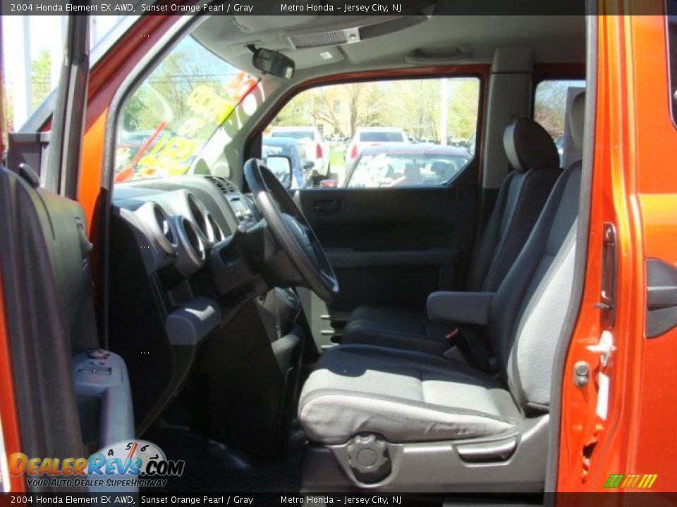 2004 Honda Element EX AWD Sunset Orange Pearl / Gray Photo #8