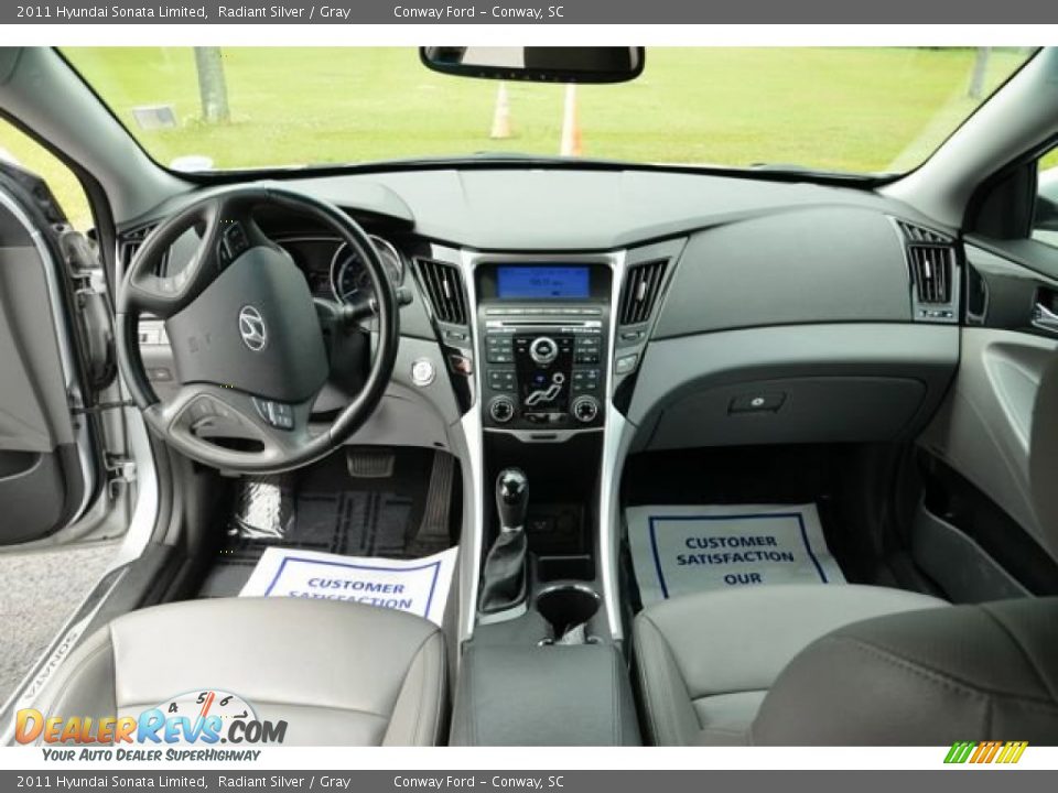 2011 Hyundai Sonata Limited Radiant Silver / Gray Photo #14