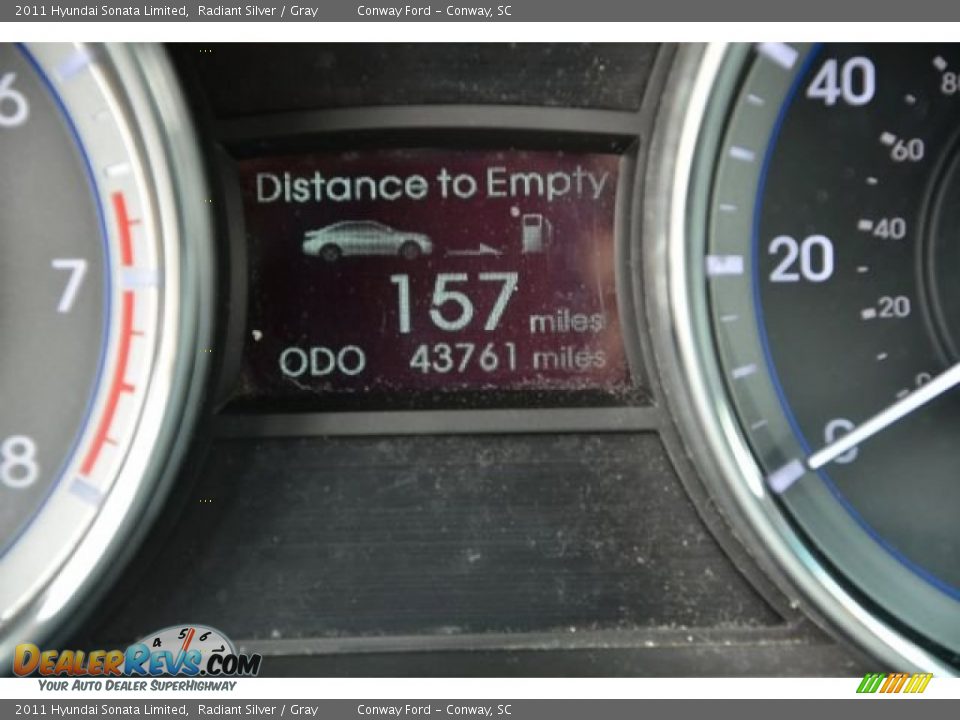 2011 Hyundai Sonata Limited Radiant Silver / Gray Photo #26