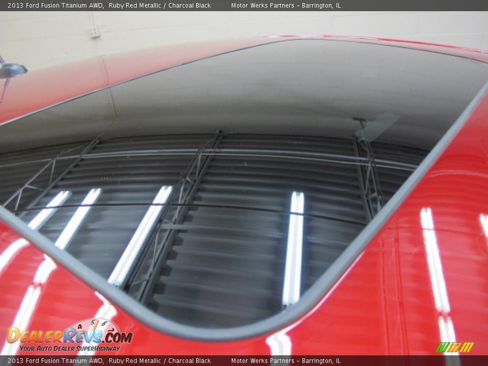 2013 Ford Fusion Titanium AWD Ruby Red Metallic / Charcoal Black Photo #10
