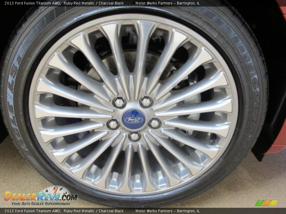 2013 Ford Fusion Titanium AWD Ruby Red Metallic / Charcoal Black Photo #12