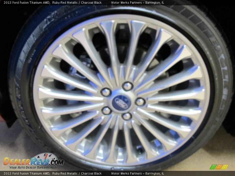2013 Ford Fusion Titanium AWD Ruby Red Metallic / Charcoal Black Photo #13