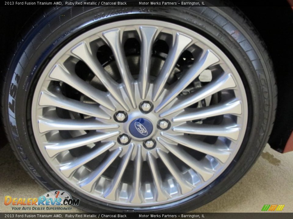2013 Ford Fusion Titanium AWD Ruby Red Metallic / Charcoal Black Photo #14