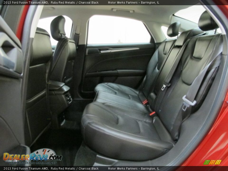 2013 Ford Fusion Titanium AWD Ruby Red Metallic / Charcoal Black Photo #17