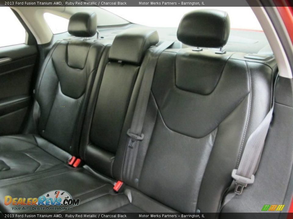 2013 Ford Fusion Titanium AWD Ruby Red Metallic / Charcoal Black Photo #18