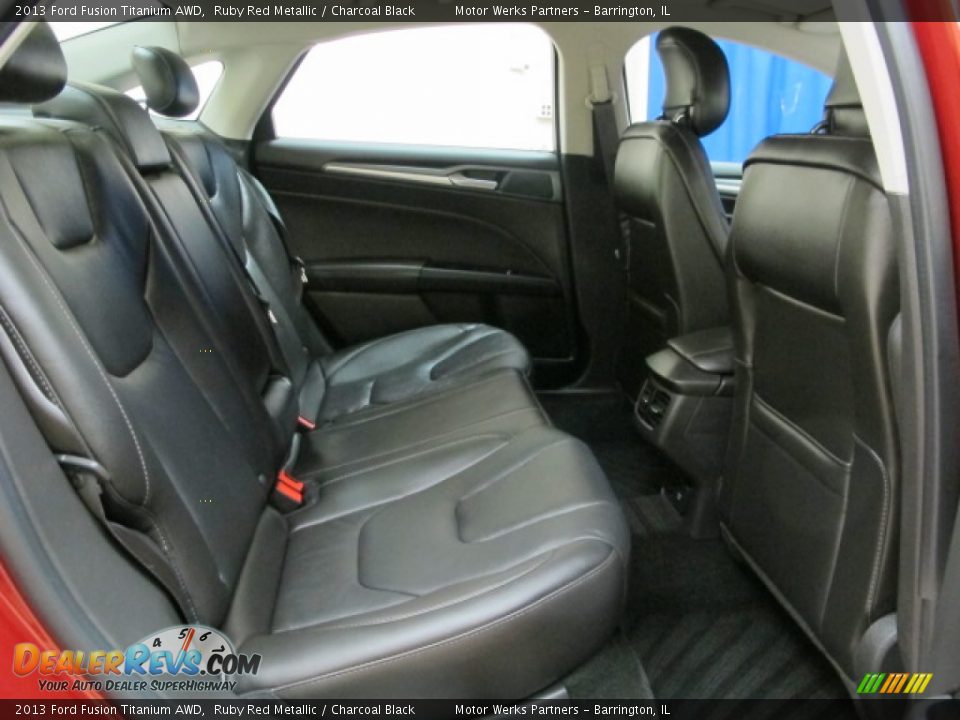 2013 Ford Fusion Titanium AWD Ruby Red Metallic / Charcoal Black Photo #19