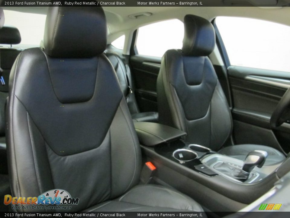2013 Ford Fusion Titanium AWD Ruby Red Metallic / Charcoal Black Photo #22