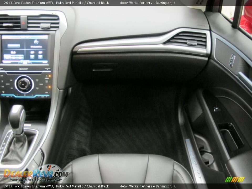 2013 Ford Fusion Titanium AWD Ruby Red Metallic / Charcoal Black Photo #24