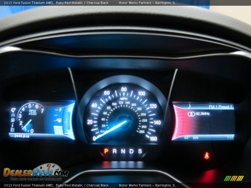 2013 Ford Fusion Titanium AWD Ruby Red Metallic / Charcoal Black Photo #25