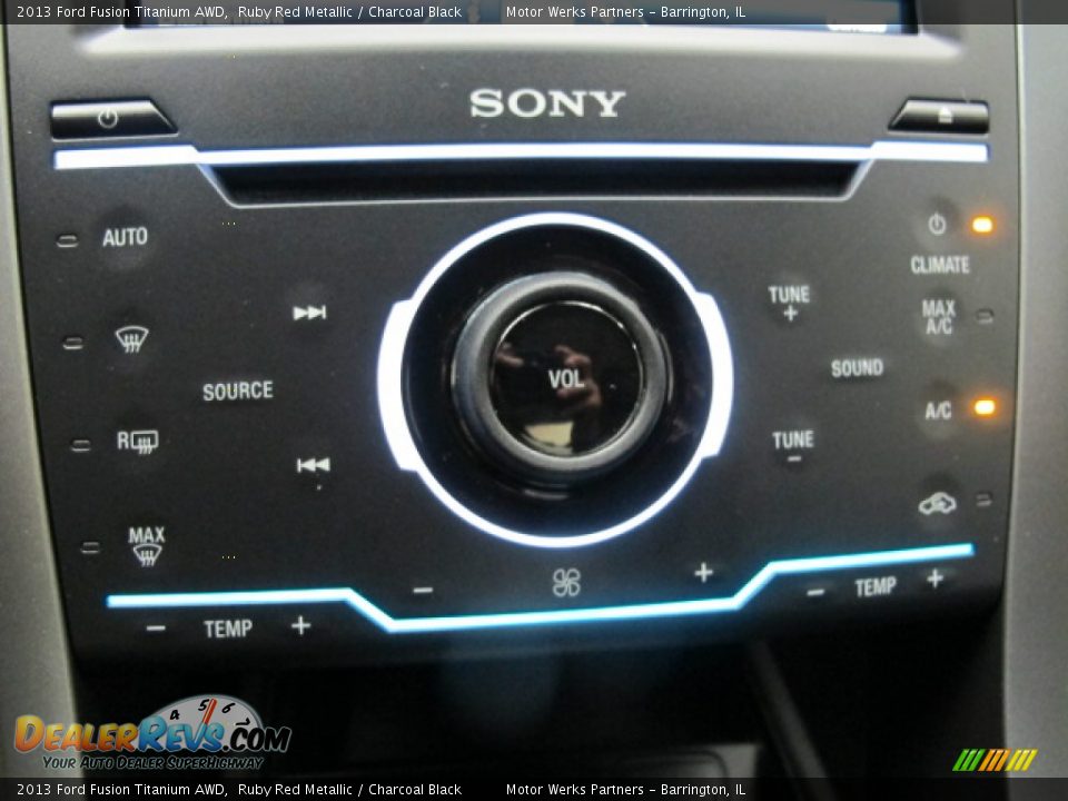 2013 Ford Fusion Titanium AWD Ruby Red Metallic / Charcoal Black Photo #28