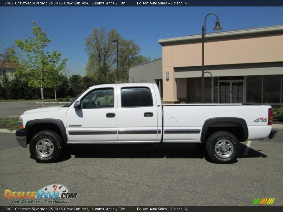 Summit White 2002 Chevrolet Silverado 2500 LS Crew Cab 4x4 Photo #1