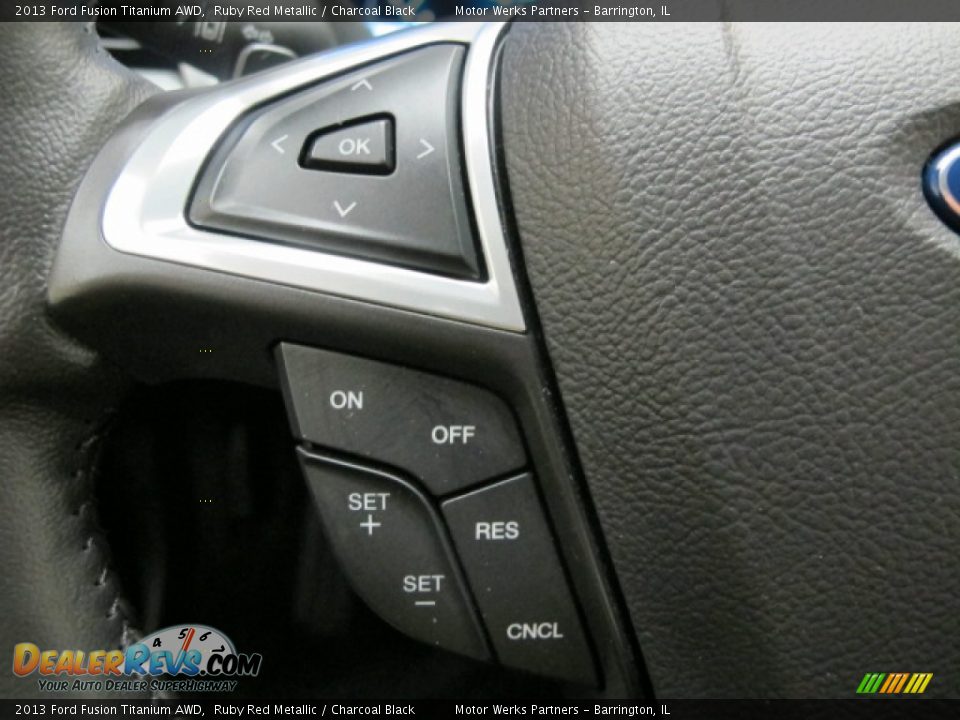 2013 Ford Fusion Titanium AWD Ruby Red Metallic / Charcoal Black Photo #34