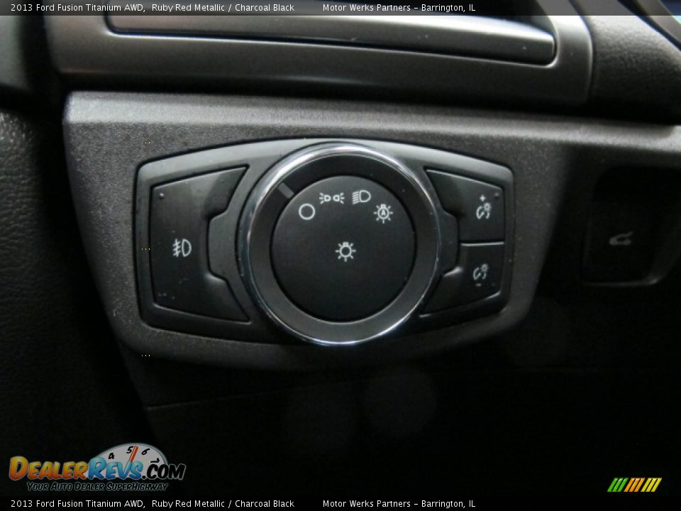 2013 Ford Fusion Titanium AWD Ruby Red Metallic / Charcoal Black Photo #35