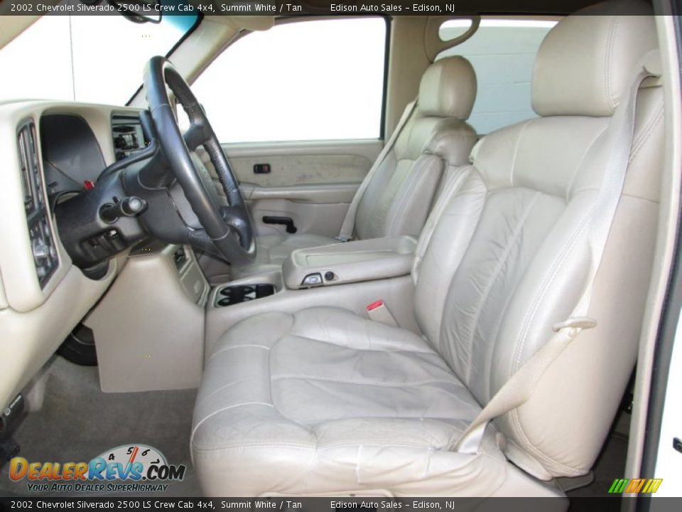 Tan Interior - 2002 Chevrolet Silverado 2500 LS Crew Cab 4x4 Photo #14