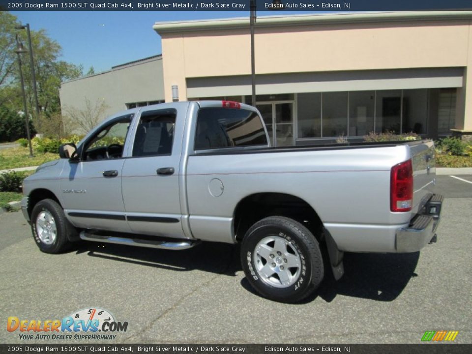 2005 Dodge Ram 1500 SLT Quad Cab 4x4 Bright Silver Metallic / Dark Slate Gray Photo #5