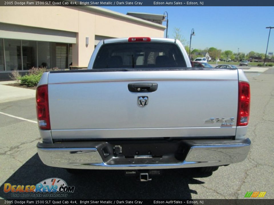 2005 Dodge Ram 1500 SLT Quad Cab 4x4 Bright Silver Metallic / Dark Slate Gray Photo #7