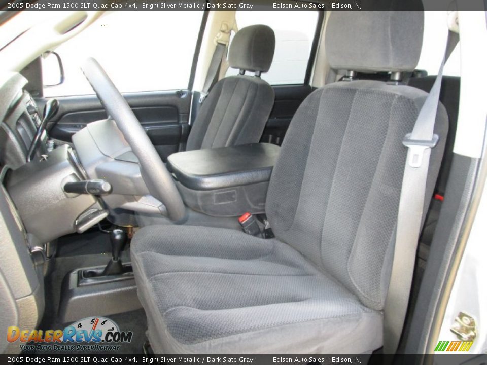 2005 Dodge Ram 1500 SLT Quad Cab 4x4 Bright Silver Metallic / Dark Slate Gray Photo #15