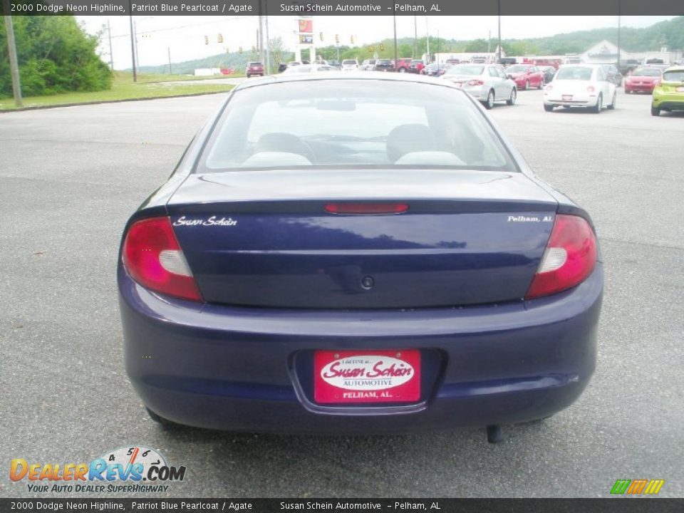 2000 Dodge Neon Highline Patriot Blue Pearlcoat / Agate Photo #9