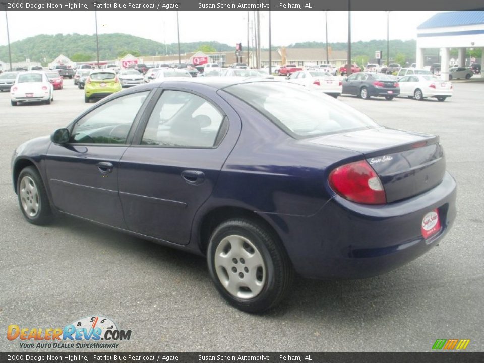 2000 Dodge Neon Highline Patriot Blue Pearlcoat / Agate Photo #10