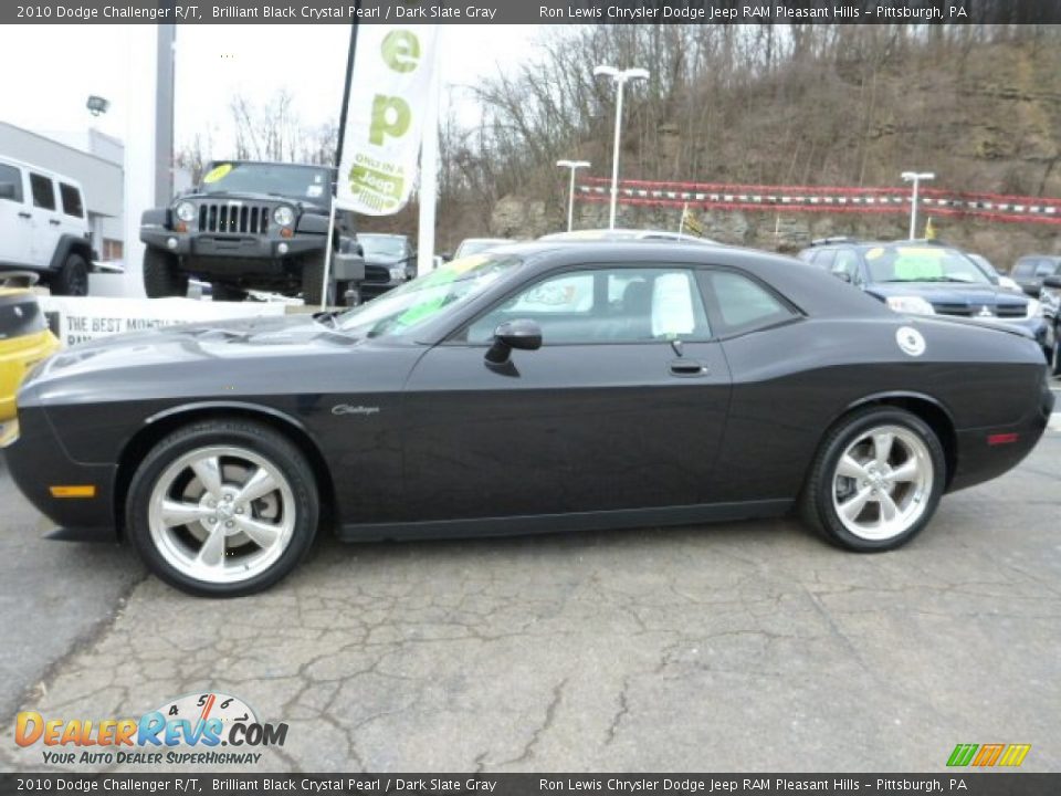 2010 Dodge Challenger R/T Brilliant Black Crystal Pearl / Dark Slate Gray Photo #2