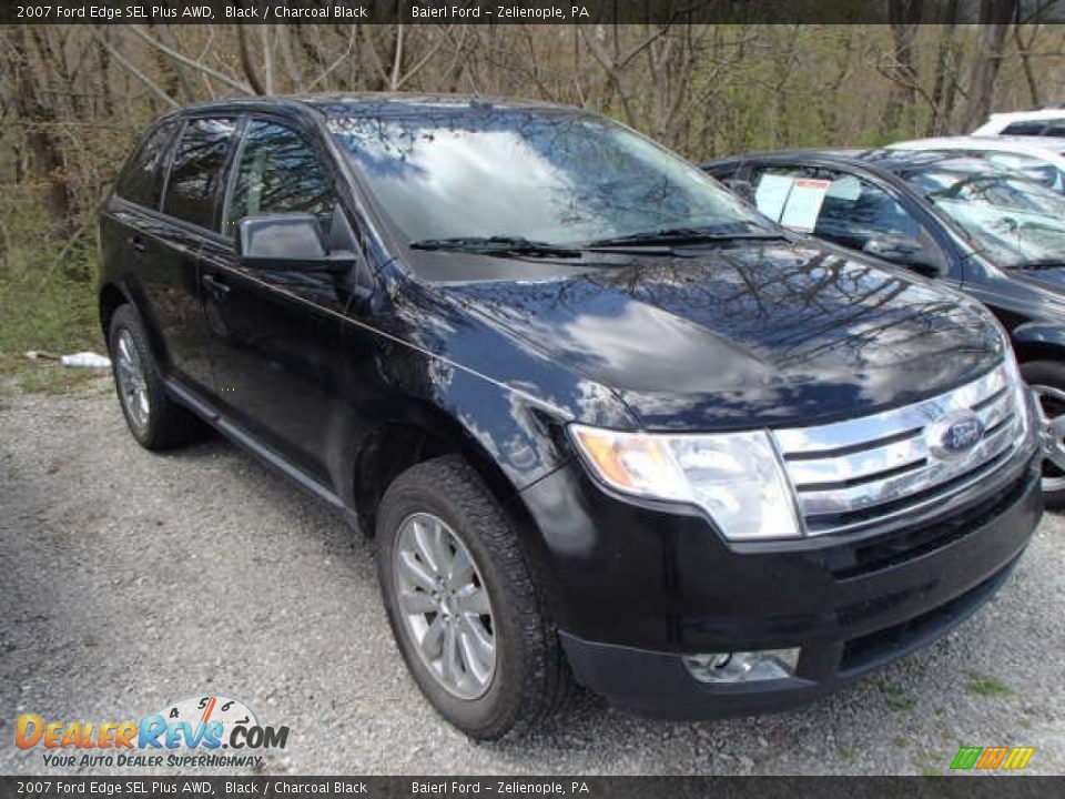 2007 Ford Edge SEL Plus AWD Black / Charcoal Black Photo #1