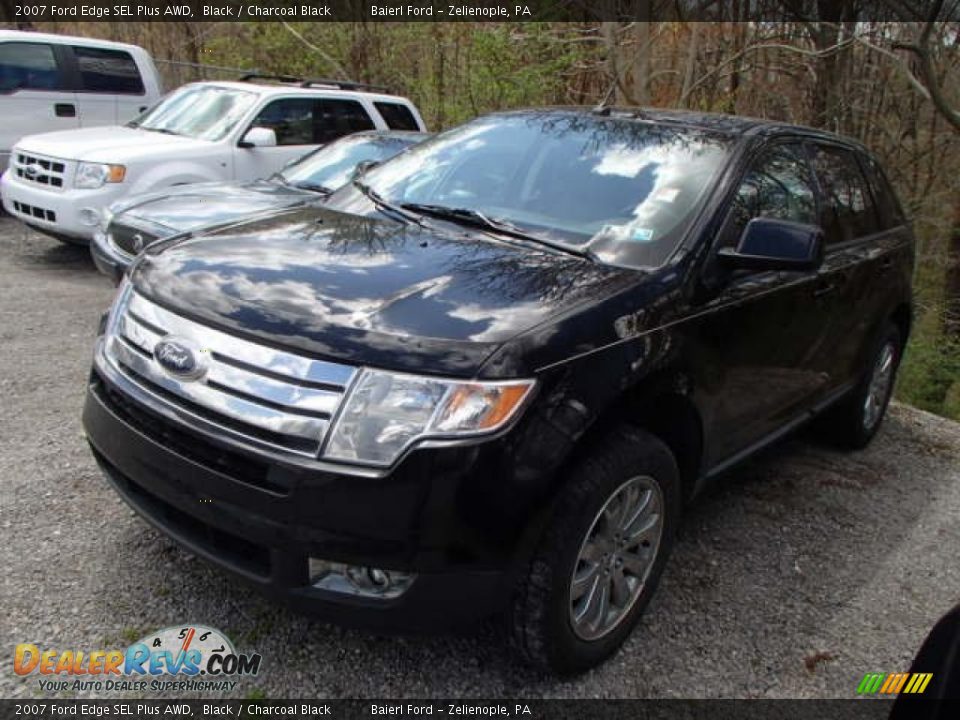2007 Ford Edge SEL Plus AWD Black / Charcoal Black Photo #3