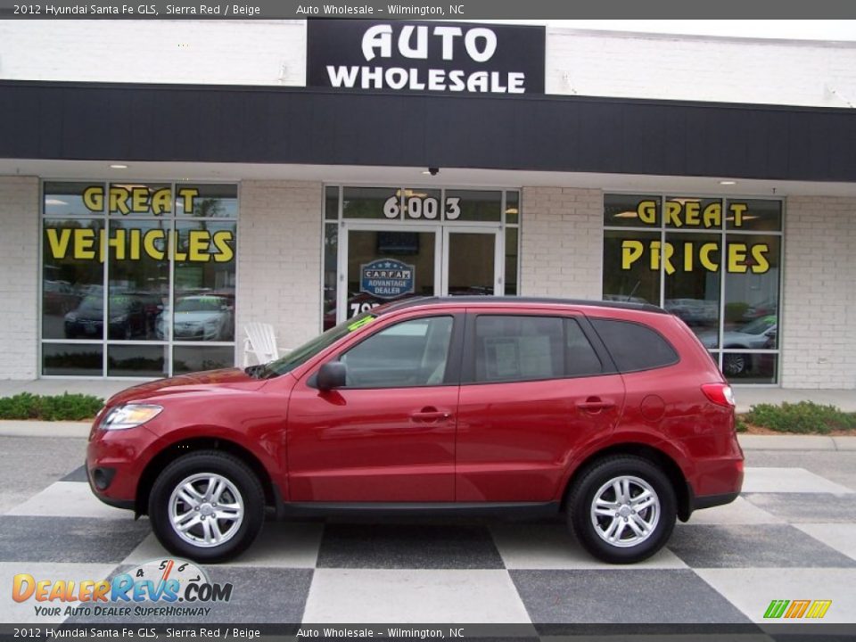 2012 Hyundai Santa Fe GLS Sierra Red / Beige Photo #1
