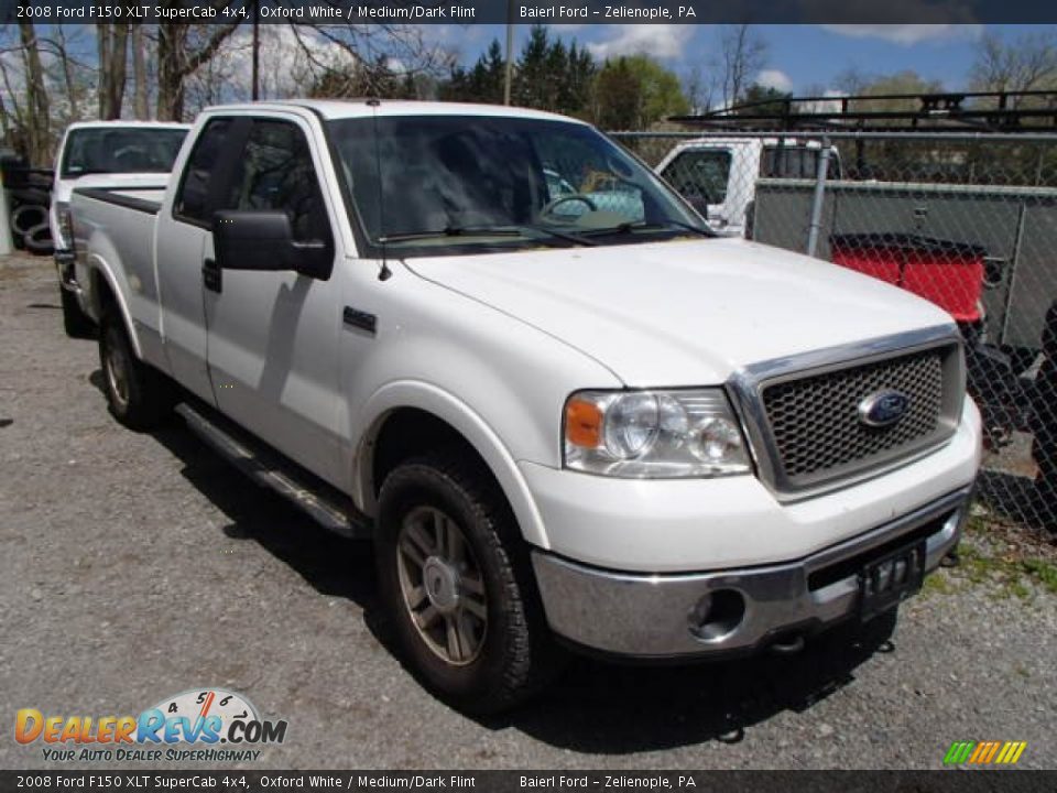 2008 Ford F150 XLT SuperCab 4x4 Oxford White / Medium/Dark Flint Photo #1