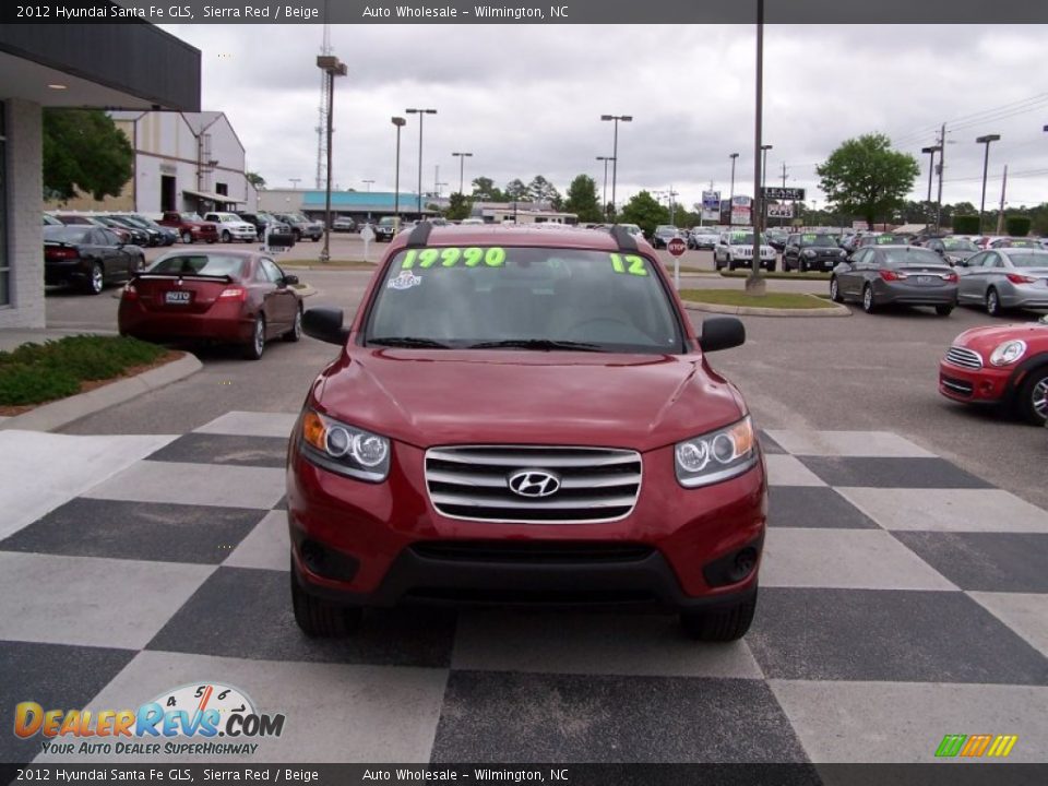 2012 Hyundai Santa Fe GLS Sierra Red / Beige Photo #2
