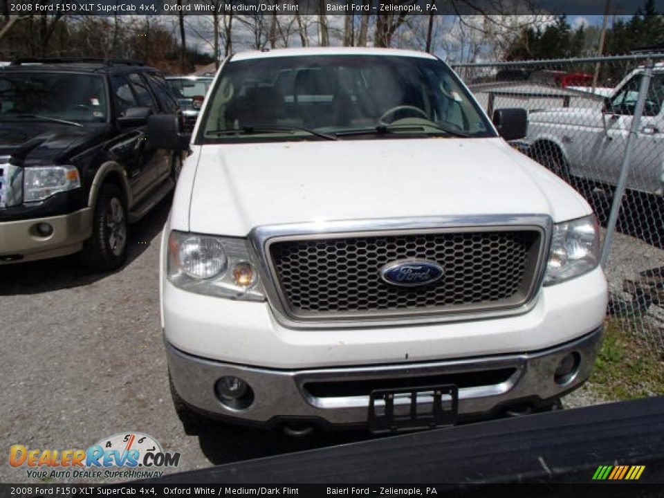 2008 Ford F150 XLT SuperCab 4x4 Oxford White / Medium/Dark Flint Photo #2