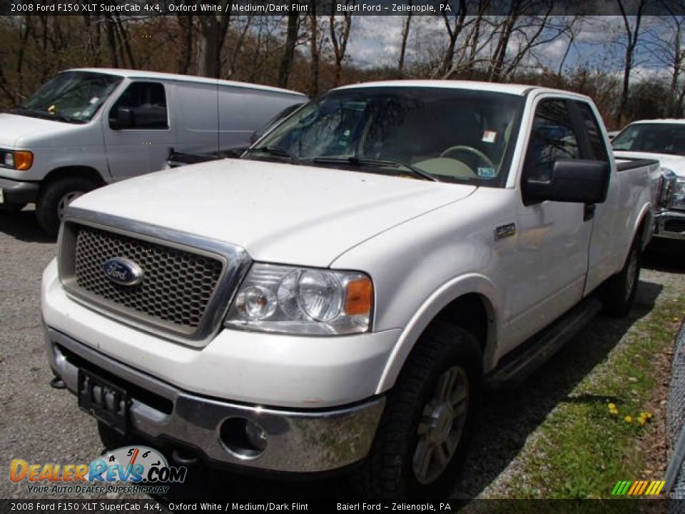 2008 Ford F150 XLT SuperCab 4x4 Oxford White / Medium/Dark Flint Photo #3