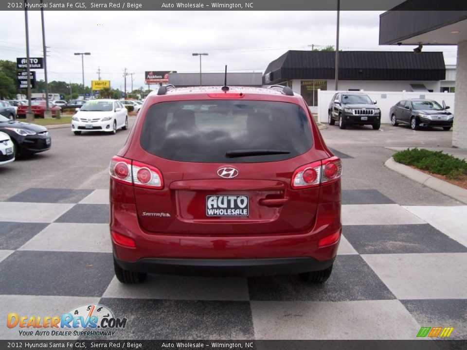 2012 Hyundai Santa Fe GLS Sierra Red / Beige Photo #4
