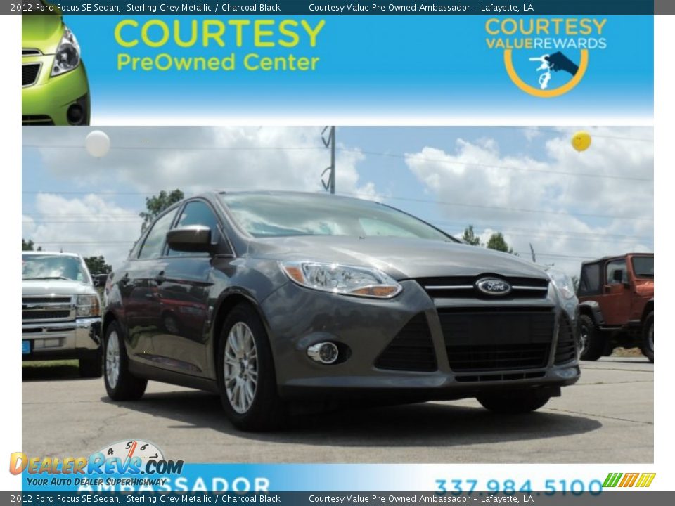 2012 Ford Focus SE Sedan Sterling Grey Metallic / Charcoal Black Photo #1