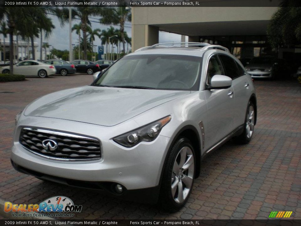 2009 Infiniti FX 50 AWD S Liquid Platinum Metallic / Graphite Photo #3