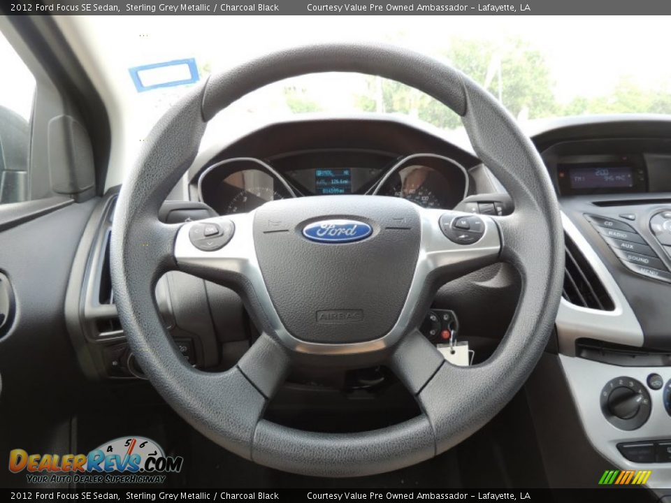 2012 Ford Focus SE Sedan Sterling Grey Metallic / Charcoal Black Photo #14