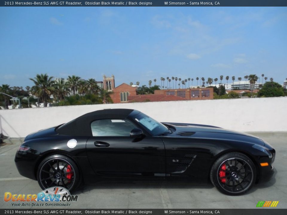 Obsidian Black Metallic 2013 Mercedes-Benz SLS AMG GT Roadster Photo #3