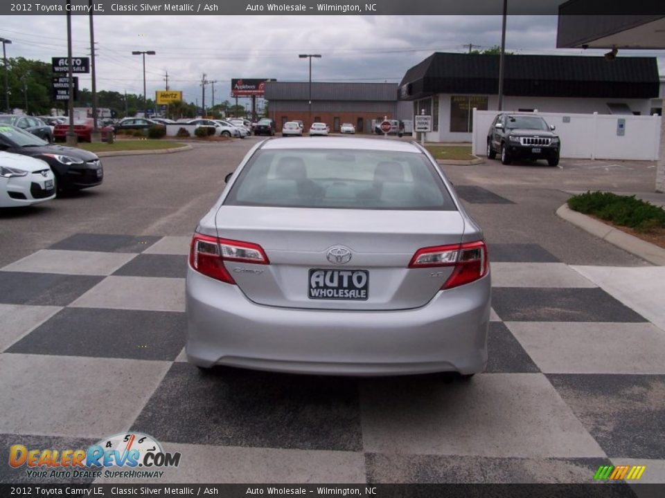 2012 Toyota Camry LE Classic Silver Metallic / Ash Photo #4