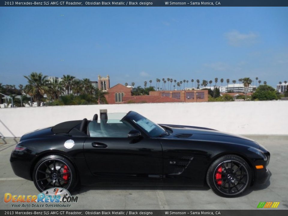 Obsidian Black Metallic 2013 Mercedes-Benz SLS AMG GT Roadster Photo #7