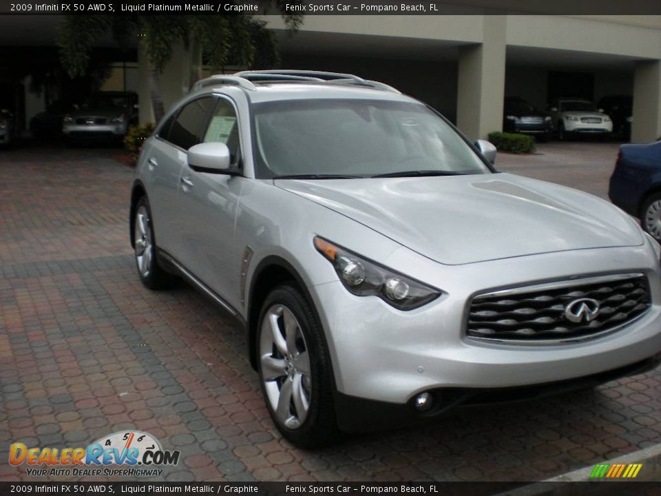 2009 Infiniti FX 50 AWD S Liquid Platinum Metallic / Graphite Photo #4