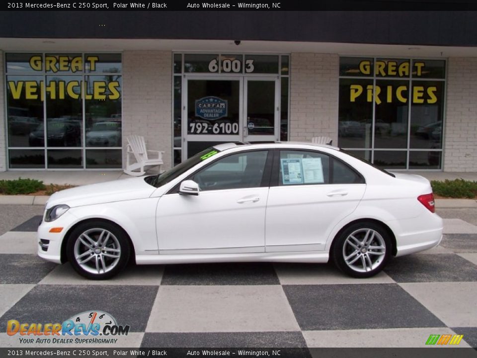 2013 Mercedes-Benz C 250 Sport Polar White / Black Photo #1